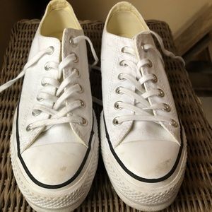 White platform converse